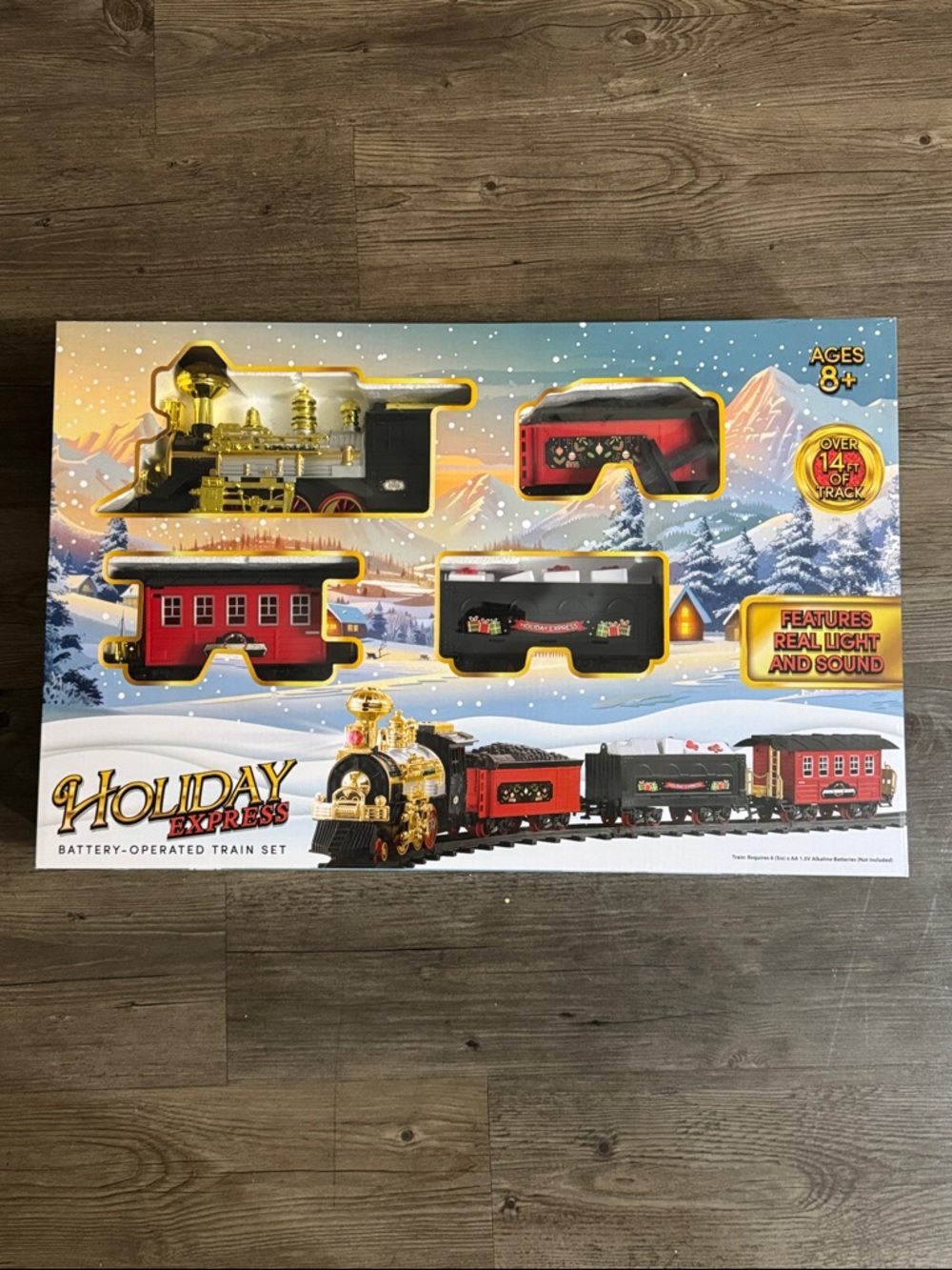 Battery-Operated Train Set - Red & Gold